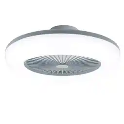 Tesco Living and Home Round LED Ceiling Fan Light with Remote - Grey offer