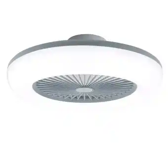 Tesco Living and Home Round LED Ceiling Fan Light with Remote - Grey offer