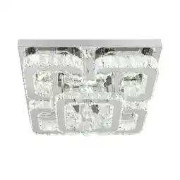 Tesco Living and Home Modern Crystal LED Flush Mount Ceiling Light - 50cm offer