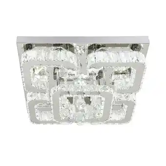 Tesco Living and Home Modern Crystal LED Flush Mount Ceiling Light - 50cm offer