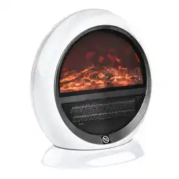 Tesco HOMCOM Table Top Electric Fireplace Heater W/ LED Flame Rotatable offer