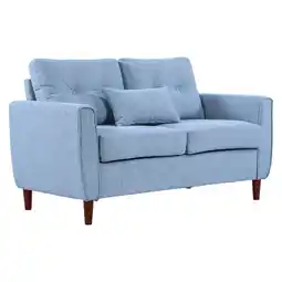 Tesco HOMCOM Modern Chic Loveseat w/ Armrest Spring Padding for Home Office offer