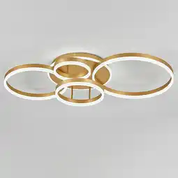 Tesco Living and Home Classic Golden Loops LED Ceiling Light with remote offer