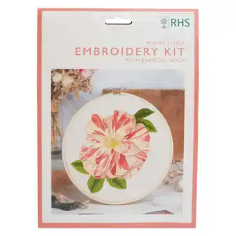 Tesco RHS Embroidery Kit, Multicoloured, 8, Plant Study offer