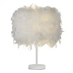 Tesco Living and Home Modern Feather Bedside Table Lamp offer