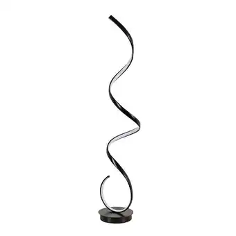 Tesco Living and Home LED Spiral Floor Lamp with White Light - Black offer