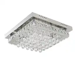 Tesco Living and Home Modern Crystal LED Flush Mount Ceiling Light - 40cm offer