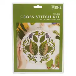 Tesco RHS Cross Stitch Kit, Multicoloured, 8, Melon offer