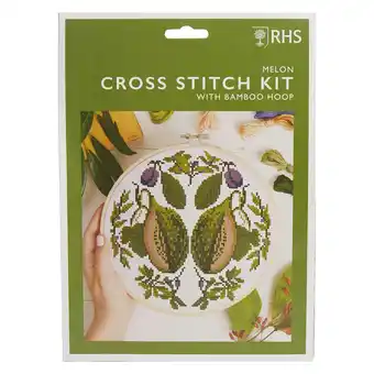 Tesco RHS Cross Stitch Kit, Multicoloured, 8, Melon offer