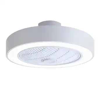 Tesco Living and Home Round LED Ceiling Fan Light with Remote Control - White offer