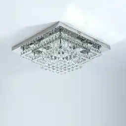 Tesco Living and Home Modern Crystal Matrix Pendant Light LED Ceiling Light offer