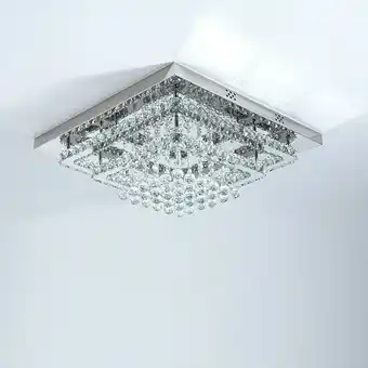 Tesco Living and Home Modern Crystal Matrix Pendant Light LED Ceiling Light offer