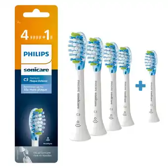 Tesco Philips Sonicare C3 HX9045/17 Premium Plaque Defence Brush Heads 5pk offer