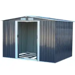 Tesco Living and Home Large Garden Storage Shed - Black 257 x 312 x 178cm offer