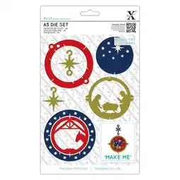 Tesco Xcut Dies (7pcs) - Nativity Bauble, Silver, A5 offer