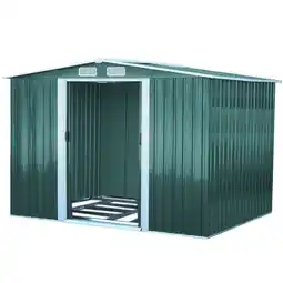 Tesco Living and Home Large Garden Storage Shed - Green 257 x 205 x 178cm offer