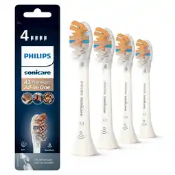 Tesco Philips Sonicare A3 HX9094/10 Premium All-in-One Brush Heads 4pk White offer