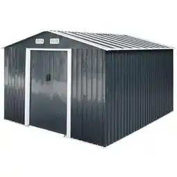 Tesco Living and Home Large Garden Storage Shed - Black 257 x 259 x 178cm offer