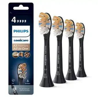 Tesco Philips Sonicare A3 HX9094/11 Premium All-in-One Brush Heads 4pk Black offer