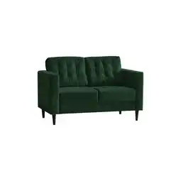 Tesco Furniturebox Jolene 2 Seater Emerald Green Velvet Sofa offer