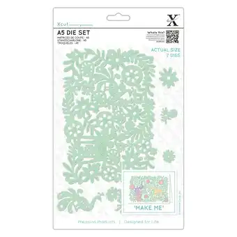 Tesco Xcut Die Set (7pcs) - Folk Floral Scene, Silver, A5 offer