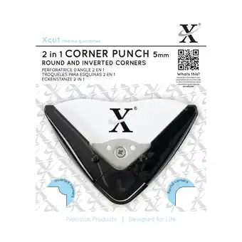 Tesco Xcut Corner Punch - 2 In 1, Black & White, 5mm Radius offer