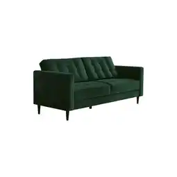 Tesco Furniturebox Jolene 3 Seater Emerald Green Velvet Sofa offer