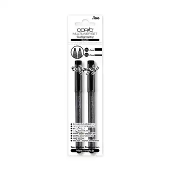 Tesco Copic Multiliner Calligraphy, Black, Set of 2 offer