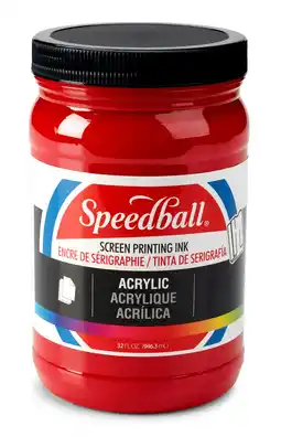 Tesco Speedball Acrylic Screen Printing Ink, Dark Red, 32oz offer