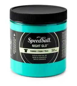 Tesco Speedball Night Glo Fabric Screen Ink, Green, 8oz offer