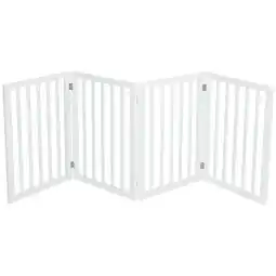 Tesco Living and Home Wooden Foldable Freestanding 4 Panel Pet Gate - White offer