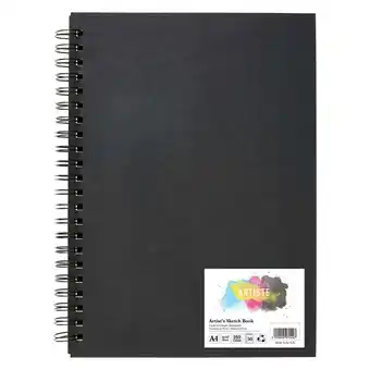 Tesco Artiste Hardback Sketchbook Portrait Wiro, White, A5, 160gsm 50 Sheets offer