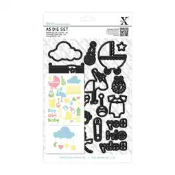 Tesco Xcut Die Set (23pcs) - New Baby Icons, Silver, A5 offer