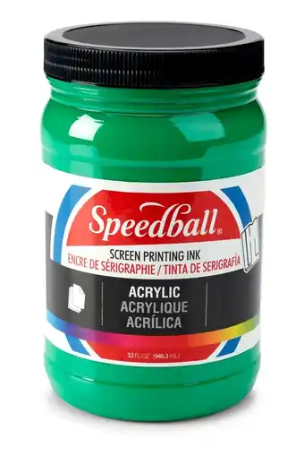 Tesco Speedball Acrylic Screen Printing Ink, Emerald Green, 32oz offer