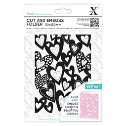 Tesco Xcut Cut & Emboss Folder - Multi Hearts, White, 110 x 150mm offer