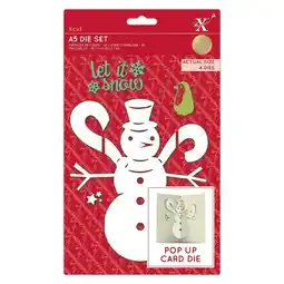 Tesco Xcut Dies - Pop Up Card - Snowman, Silver, A5 offer