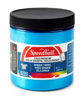 Tesco Speedball Opaque Fabric Screen Printing Ink, Blue Topaz, 8oz offer