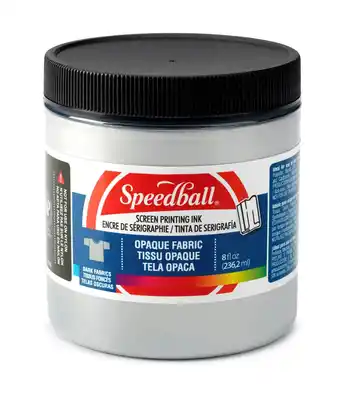 Tesco Speedball Opaque Fabric Screen Printing Ink, Silver, 8oz offer