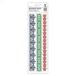 Tesco Xcut Border Dies - Arts & Craft Borders, Silver, Set of 3 offer