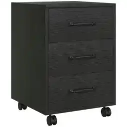 Tesco HOMCOM Under Desk Mobile Filing Cabinet with 3 Drawers Black offer