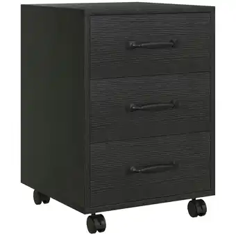 Tesco HOMCOM Under Desk Mobile Filing Cabinet with 3 Drawers Black offer