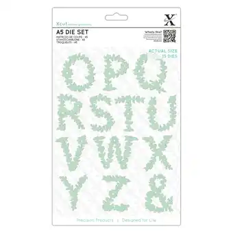 Tesco Xcut Dies - Floral Alphabet O - Z, Silver, A5 offer