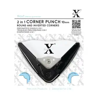 Tesco Xcut Corner Punch - 2 In 1, Black & White, 10mm Radius offer