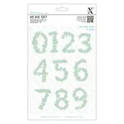 Tesco Xcut Dies - Floral Numbers, Silver, A5 offer