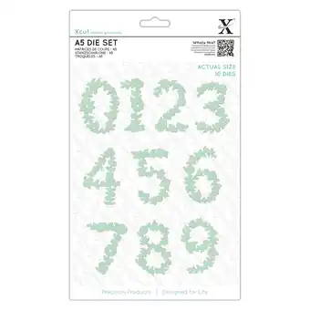 Tesco Xcut Dies - Floral Numbers, Silver, A5 offer