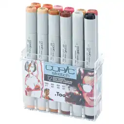 Tesco Copic Sketch Set, Portrait Colours, Set of 12 offer