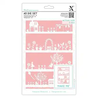 Tesco Xcut Dies (5pcs) - House & Garden, Silver, A5 offer