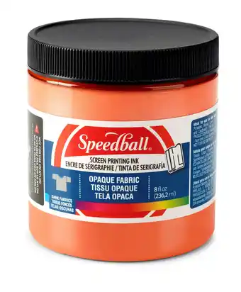 Tesco Speedball Opaque Fabric Screen Printing Ink, Sherbert, 8oz offer