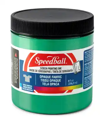 Tesco Speedball Opaque Fabric Screen Printing Ink, Emerald, 8oz offer