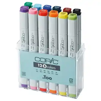 Tesco Copic Marker Pen Basic Set, Multicoloured, 12 Pens offer